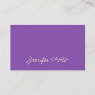 Stylish Modern Elegant Purple Hand Script Template