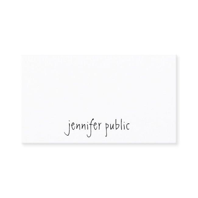 Stylish Modern Hand Script Name Text Minimalist