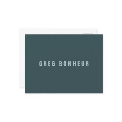 Stylish Modern Looking Name | Blue Gray Postcard