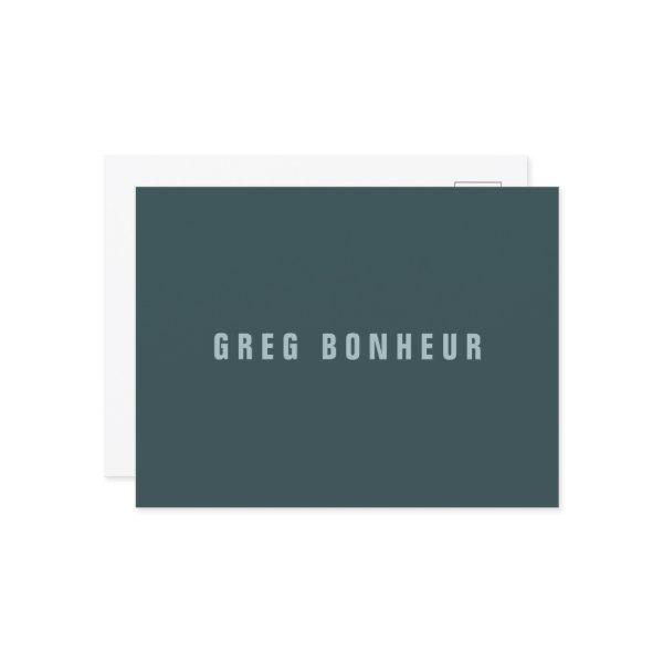 Stylish Modern Looking Name | Blue Gray Postcard