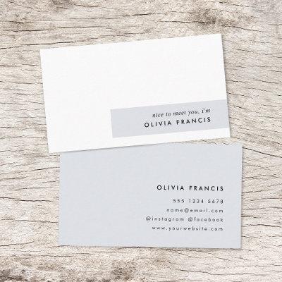 Stylish Modern Minimal Blue Gray Colorblock