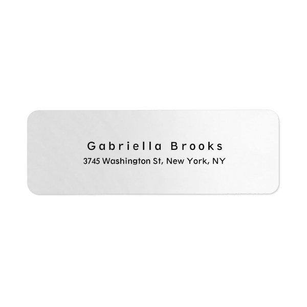 Stylish Modern Plain Elegant Unique Light Grey Label