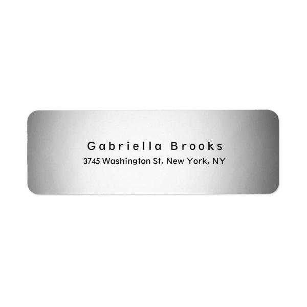 Stylish Modern Plain Elegant Unique Light Grey Label