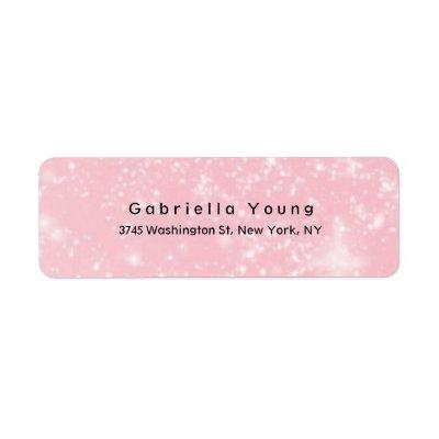 Stylish Modern Plain Elegant Unique Pink Label