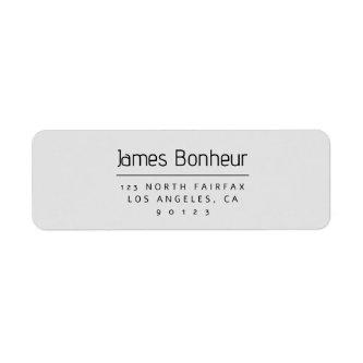 Stylish Modern Return Address Grey & White Label