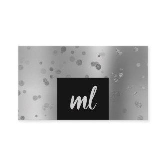 Stylish modern silver confetti dots