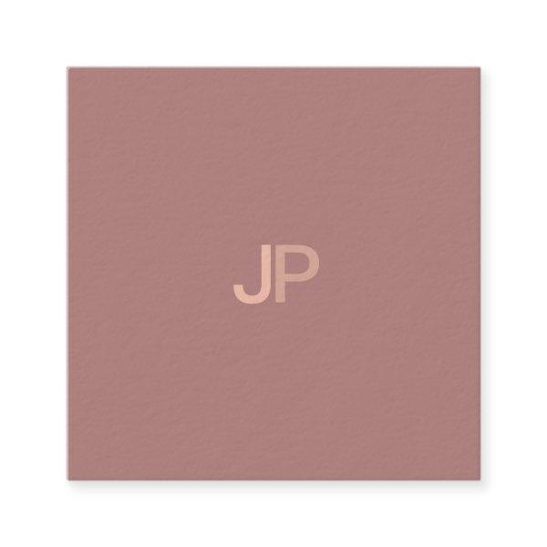 Stylish Modern Trendy Design Monogram Plain Luxury Square