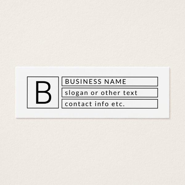 Stylish Monogram & Business Name (or other text)