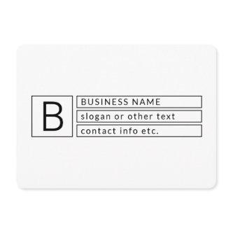 Stylish Monogram & Business Name (or other text) Enclosure Card