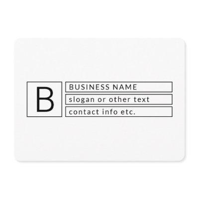 Stylish Monogram & Business Name (or other text) Enclosure Card