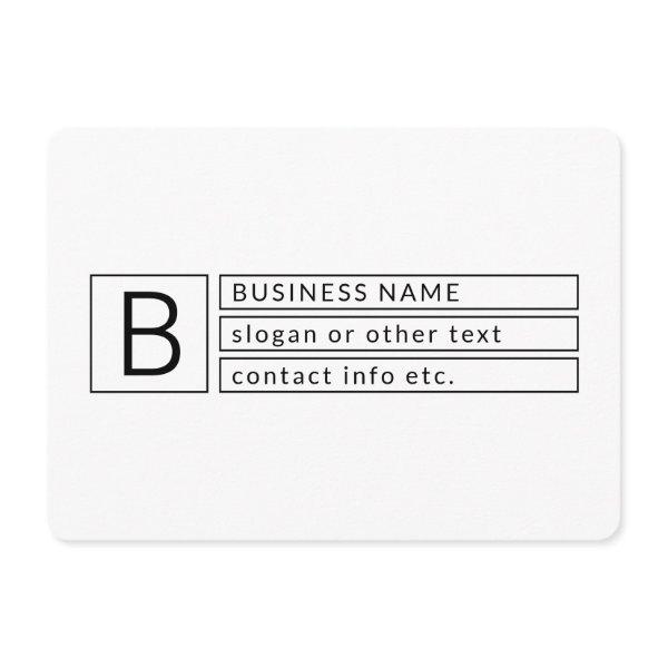 Stylish Monogram & Business Name (or other text) Enclosure Card