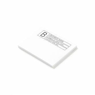 Stylish Monogram & Business Name (or other text) Post-it Notes