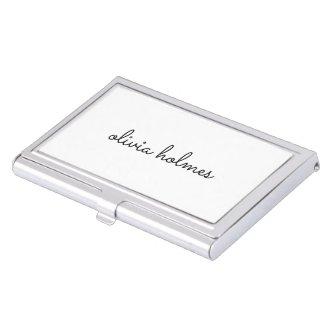 Stylish Monogram | Modern Minimalist White Script  Case