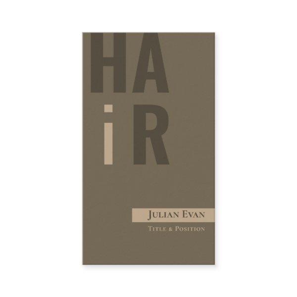 Stylish Monotone Brown Hairdresser