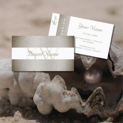 Stylish Mother of Pearl and White with Monogram