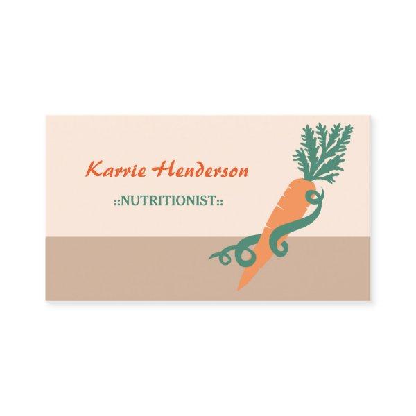 Stylish Nutritionist Girly Swirls and Carrot