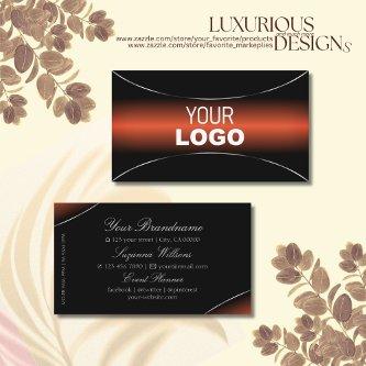 Stylish Orange Black with Silver Border and Logo