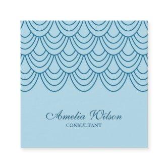 Stylish Outline Blue Geometric Pattern Square