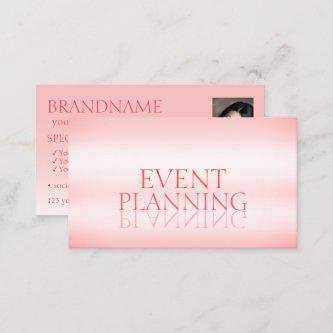 Stylish Pastel Pink Chic Mirror Font with Photo