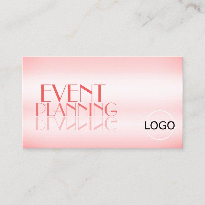Stylish Pastel Pink Chic Mirror Letters with Logo