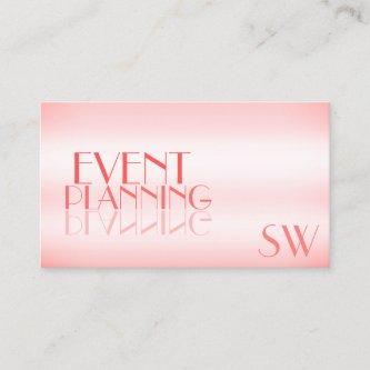 Stylish Pastel Pink Mirror Letters with Monogram