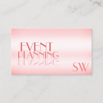 Stylish Pastel Pink Mirror Letters with Monogram
