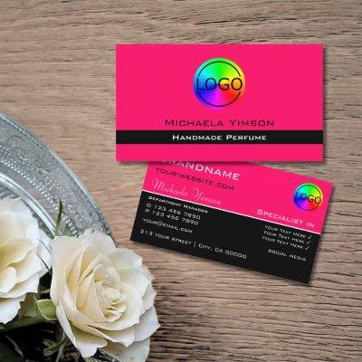 Stylish Pink and Black Chic with Logo Professional