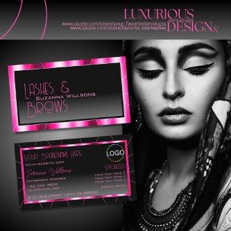 Stylish Pink Frame Black Gradient Chic with Logo