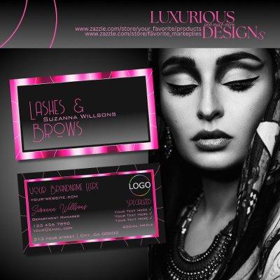 Stylish Pink Frame Black Gradient Chic with Logo