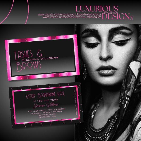 Stylish Pink Frame Black Gradient Glamorous Modern