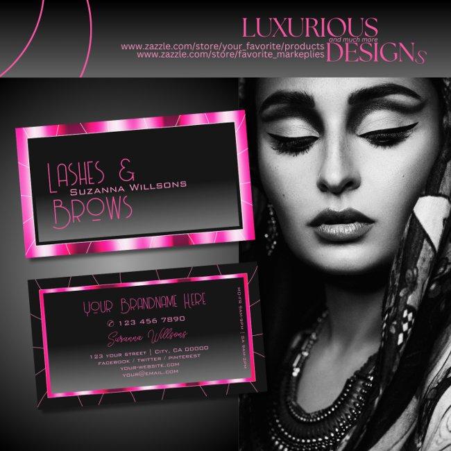 Stylish Pink Frame Black Gradient Glamorous Modern