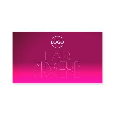 Stylish Pink Gradient Chic Mirror Font with Logo