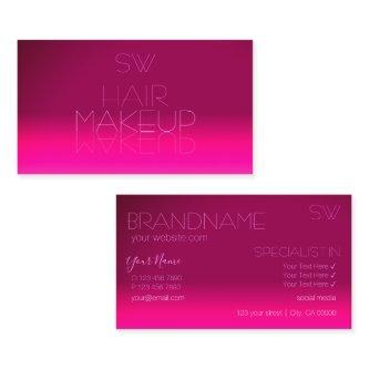 Stylish Pink Gradient Mirror Font with Monogram
