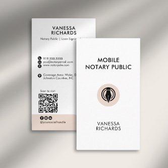Stylish Pink QR Code Minimal Marketing Notary Pen