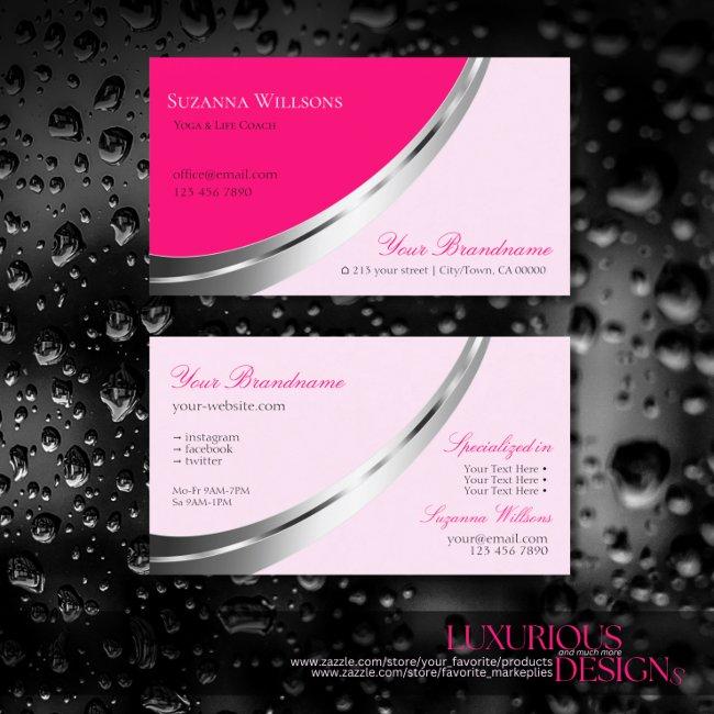 Stylish Pink with Decorative Silver Decor Modern