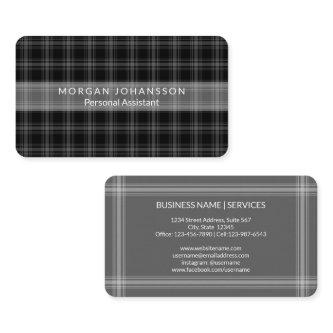 Stylish Plaid Pattern Unique Black, White and Gray