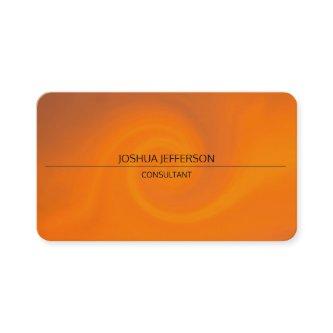 Stylish Plain Orange Attractive Rounded Two Sided