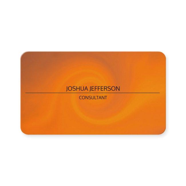 Stylish Plain Orange Attractive Rounded Two Sided