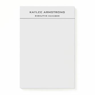 Stylish Plain Simple Professional Light Grey Post-it Notes