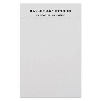 Stylish Plain Simple Professional Light Grey Stationery