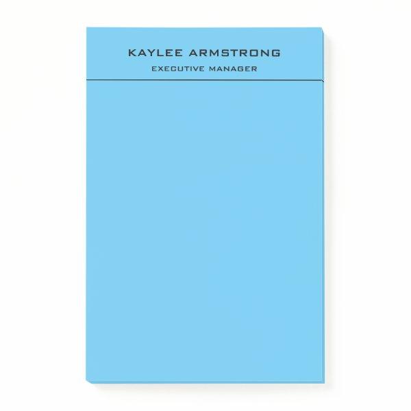 Stylish Plain Simple Professional Sky Blue Post-it Notes