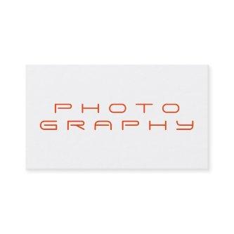 Stylish Plain Simple White Red Photographer