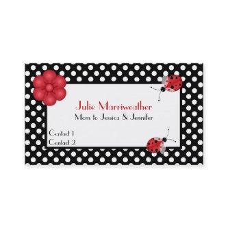 Stylish Polka Dots & Ladybugs Mommy Calling Card