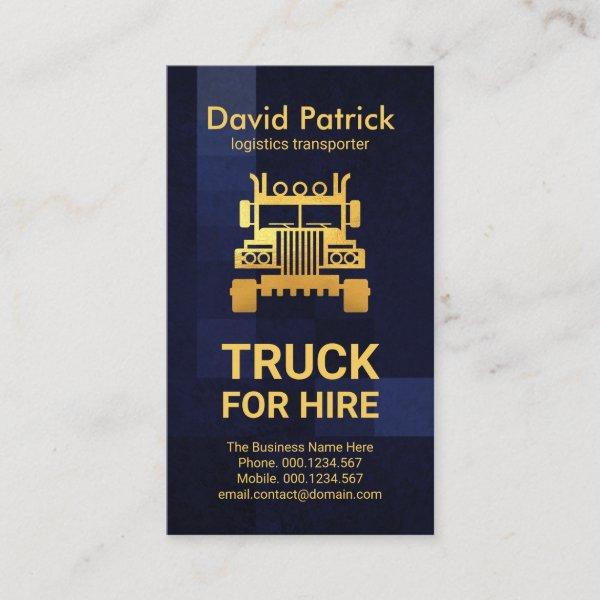 Stylish Professional Blue Checks Gold Truck