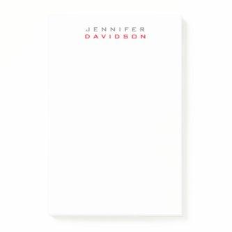 Stylish Professional Modern Name Post-it Notes