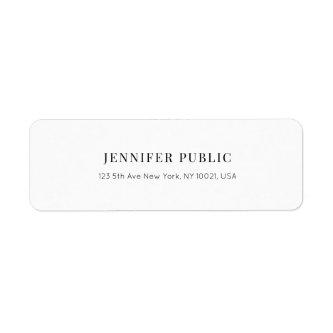 Stylish Professional Modern White Template Trendy Label