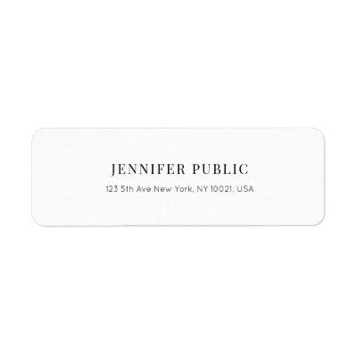 Stylish Professional Modern White Template Trendy Label