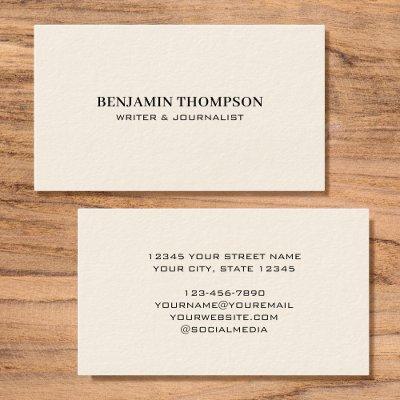Stylish & Professional Typography Cream Black