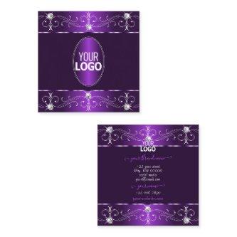 Stylish Purple and Lilac Ornate Ornaments add Logo Square