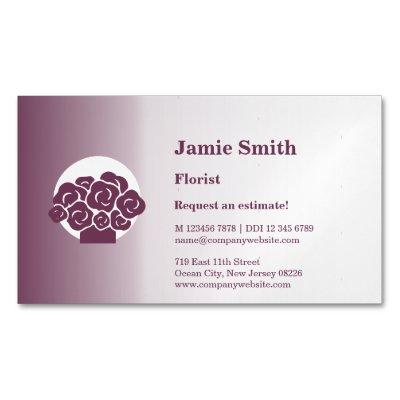 Stylish Purple Florist  Magnet